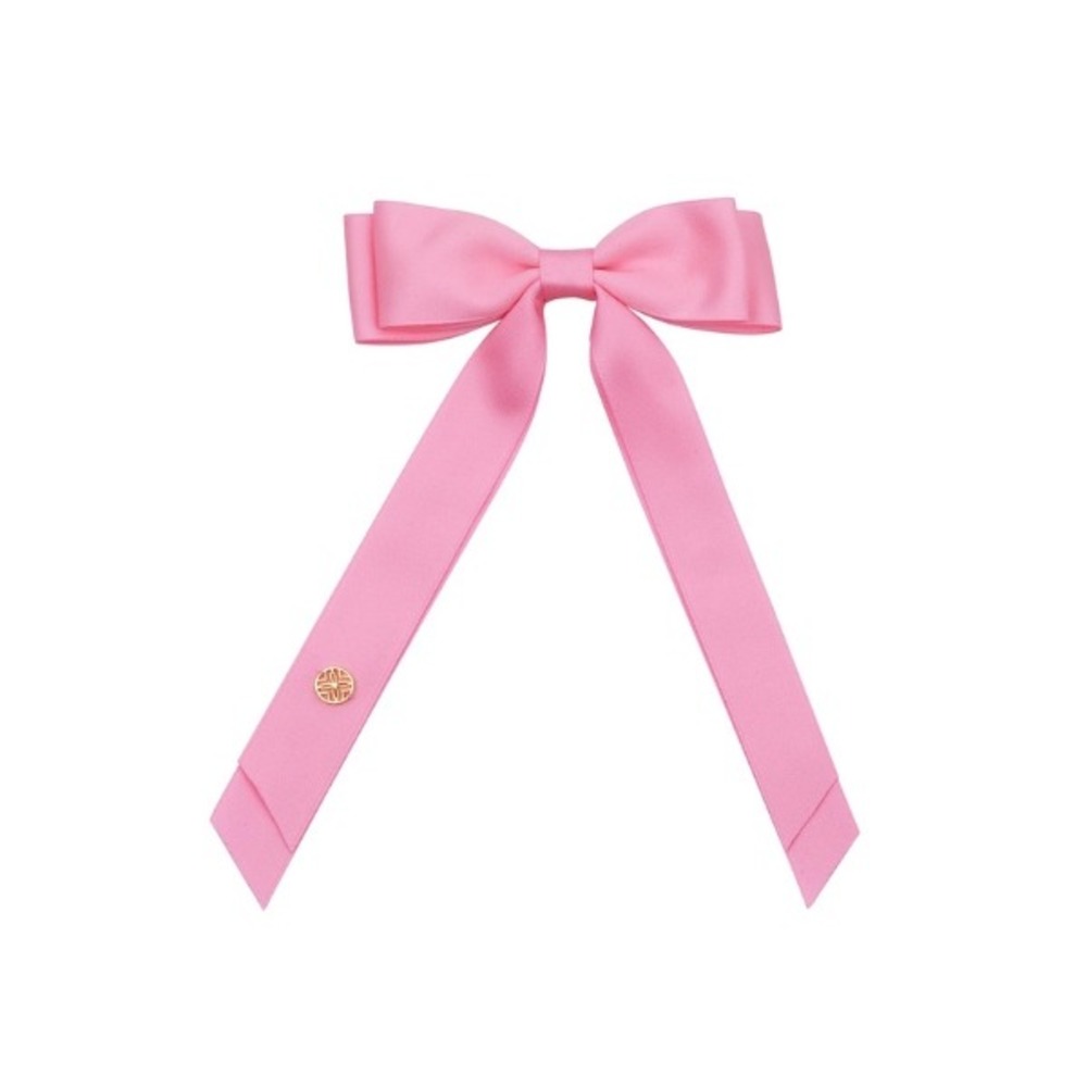 Lilly Pulitzer Pink Logo Charm Bow Clip Hair Accessory New NWT